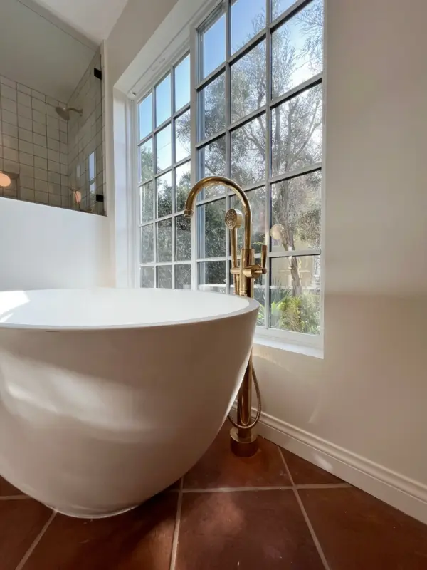 Bathroom detail with premium plumbing fixtures