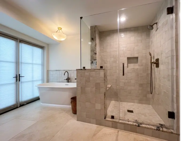 Bathroom vanity and mirror detail